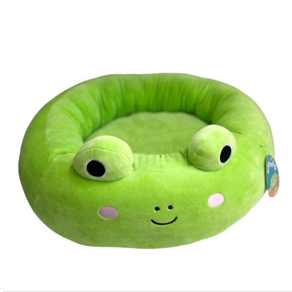 Cute Frog-Shaped Pet Bed – Green Color, Large Size, 76 cm Length, 44 cm Width