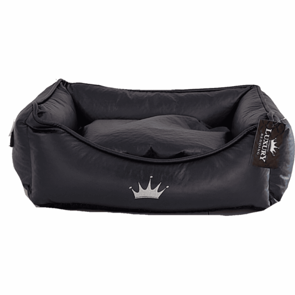 Dog Bed Leather Blue 50x40x18