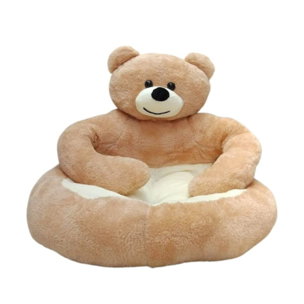 Cute Bear Hug Design Pet Bed With Non-Slip Bottom