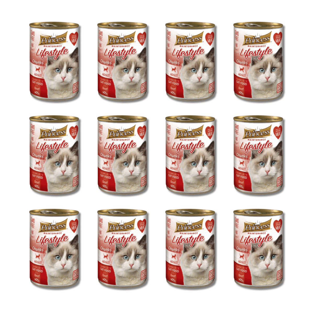 Princess Life Style Chunk With Beef Cat Wet Food 405G