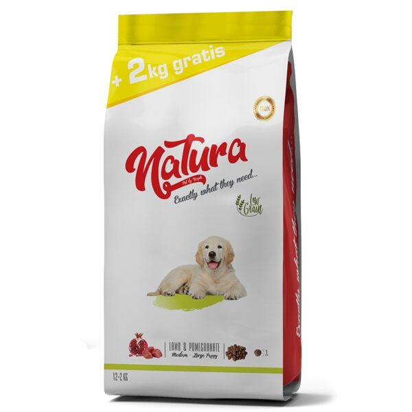Natura Low Grain Medium Large Puppy Food with Lamb & Pomegranate 14kg
