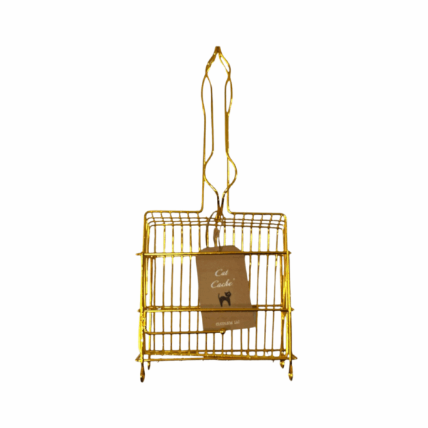 Metal stainless steel Cat Scooper with holder - Gold
