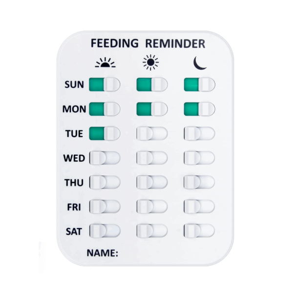 Feeding Record Card Reminder 3 Times A Day For Dogs & Cats