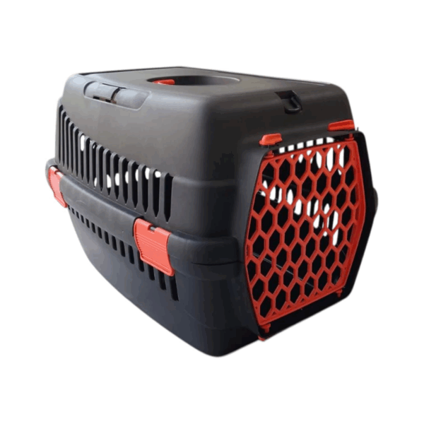 Sturdy Plastic Portable Pet Cage With Ventilation Holes, Sturdy Folding Handle, And Easy-Open Latch To Secure Door Length 30 Cm Width 48 Cm Height 33 Cm