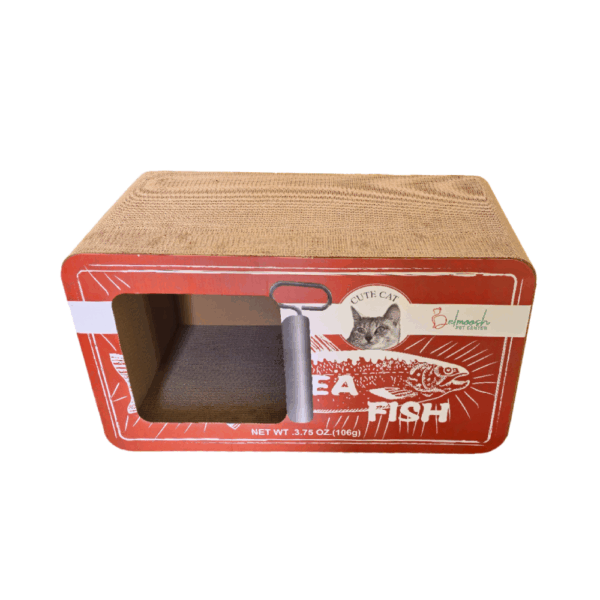 Scratching Cardboard Tuna Box Design 55X30X30Cm