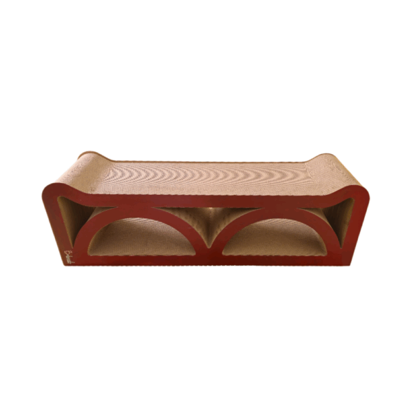Double Arches Cardboard Scratch Lounger For Cats 101*32*28.5 Cm