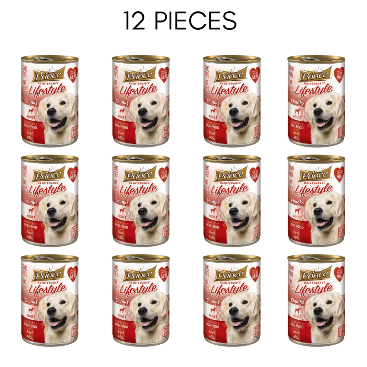 Prince Life Style Chunk Beef 405 G - 12 Pcs