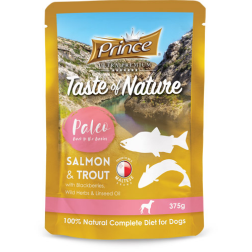 Prince Complete Nutrition With 99% Meat , Combination Of Salmon And Trout 375 G
