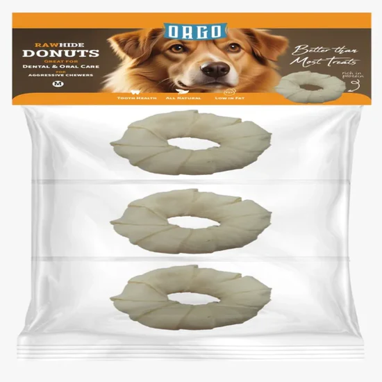 Orgo Rawhide Donuts For Dog Dental Oral Care M size 3 pcs