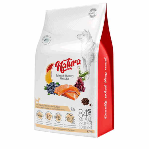 Natura Low Grain Mini Adult Dog Food with Salmon & Blueberry 2,75 Kg