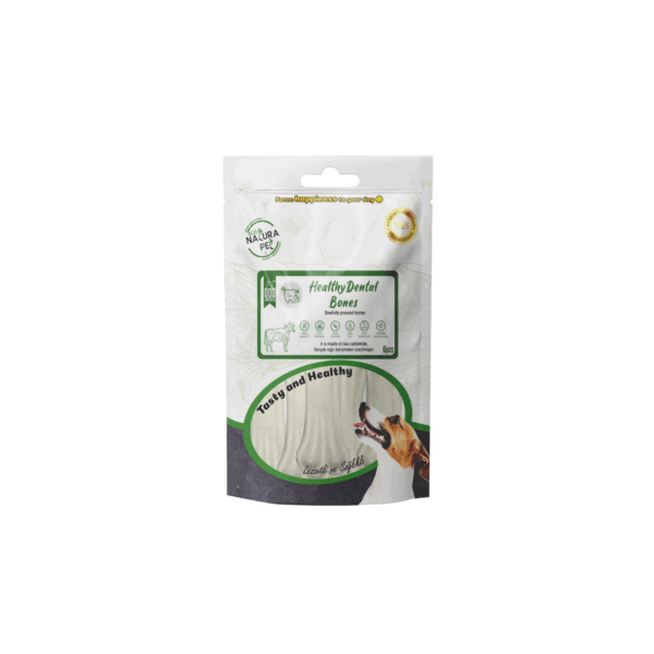 Eco Natura Pet Healthy Dental Bones Rawhide Bones 8cm 6 Pcs , 120 g