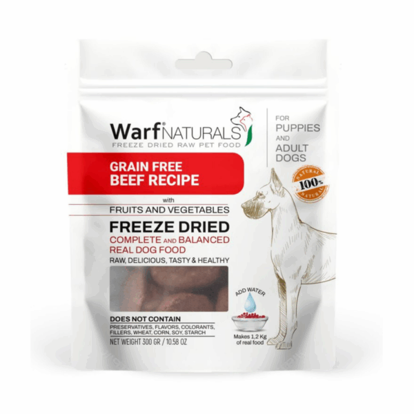Warf Dog Naturals Grain Free Beef Recipe Freeze Dried 300 G