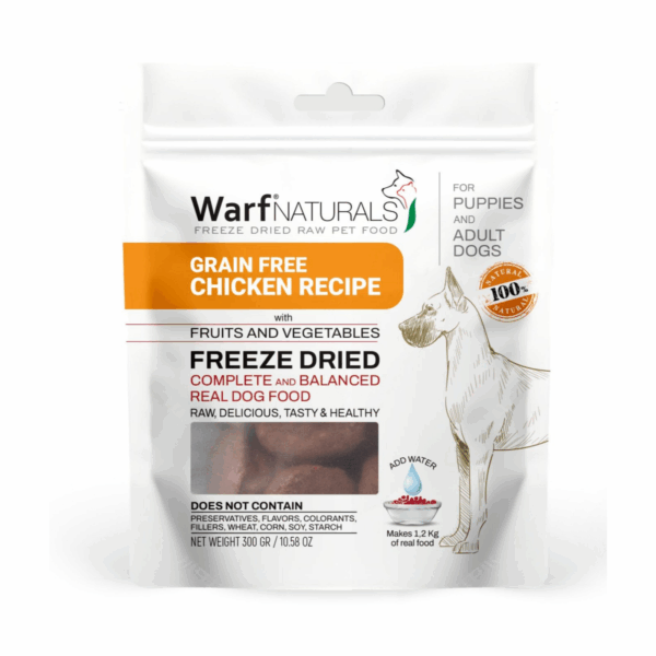 Freeze Dried Dog Food Grain Free - Chicken Recipe 300 G