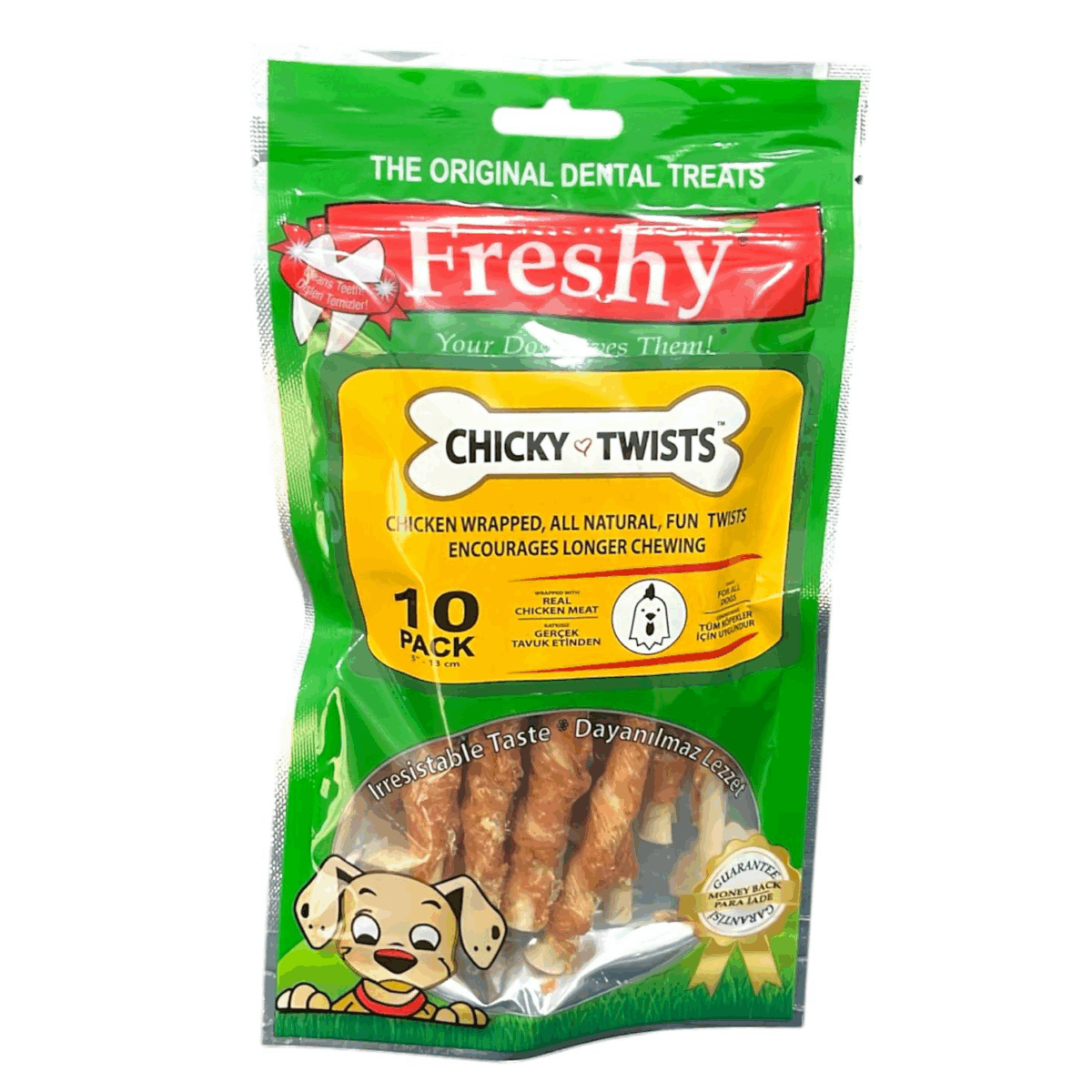 Freshy Chickey Twists For All Dogs 90 G