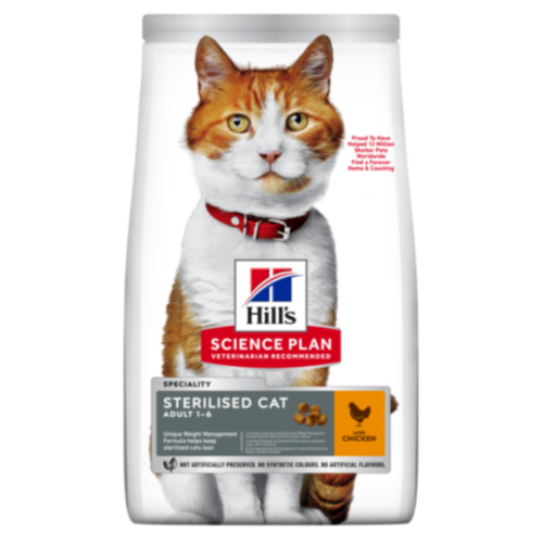 Hill’s Sterilised Adult Cat Food – Chicken Recipe (1.5kg)