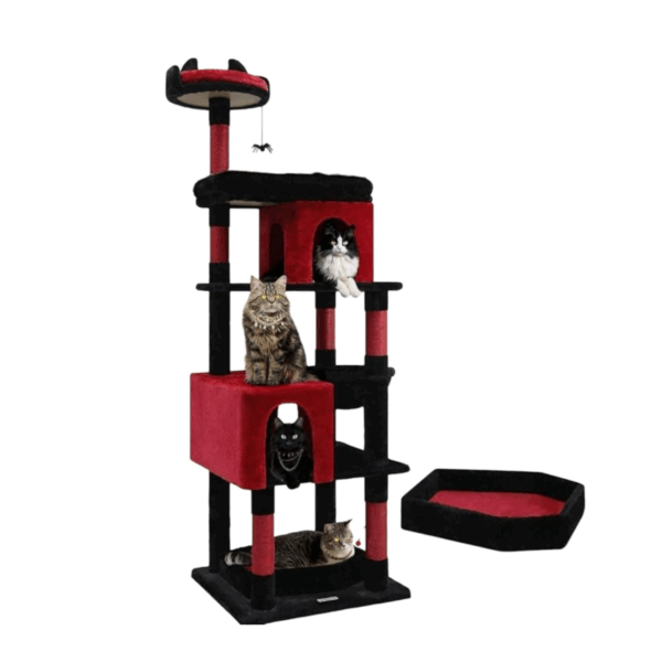 Multi-level Cat Tree , With Scratching Posts, A Flat And A Velvet Bed
