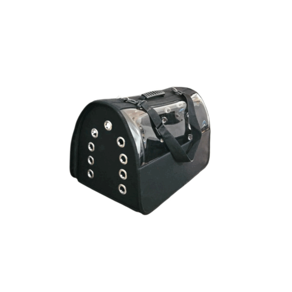Breathable And Comfortable Pet Carrier With A Luxurious And Elegant Design – In Attractive Black With Transparent Sides 30Cm Height × 30Cm Width × 49Cm Length
