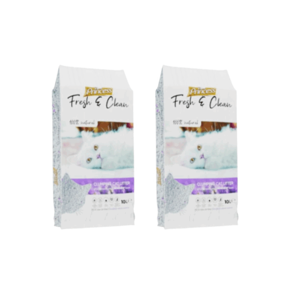 Princess Set Of 2 Pcs High-Quality Litter 10 L Lavender Scent, Dust-Free
