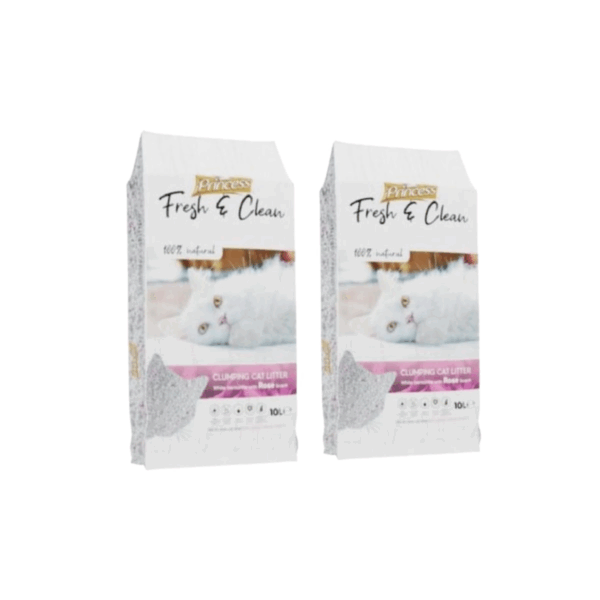 Princess Set Of 2 Pcs High-Quality Litter 10 L Rose Scent, Dust-Free