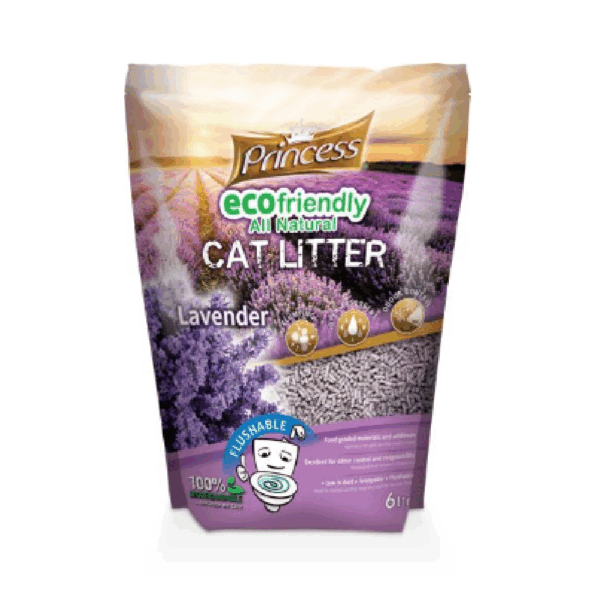 Princess Eco-Friendly Lavender Litter For Cats 6L