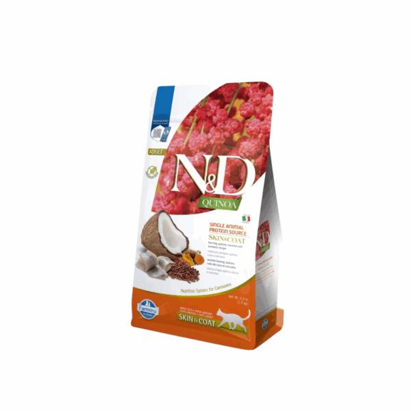 N&D Adult Dry Cat Food 1.5kg – Herring, Quinoa & Coconut Recipe
