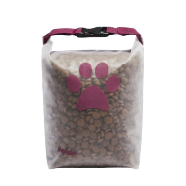 Large Roll Top Pet Food Storage Bag 40-Cup,Pet-Safe,Machine Washable  حقيبة تخزين طعام الحيوانات الأليفة كبيرة الحجم 40 كوب آمنة على الحيوانات الأليفة قابلة للغسل في الغسال