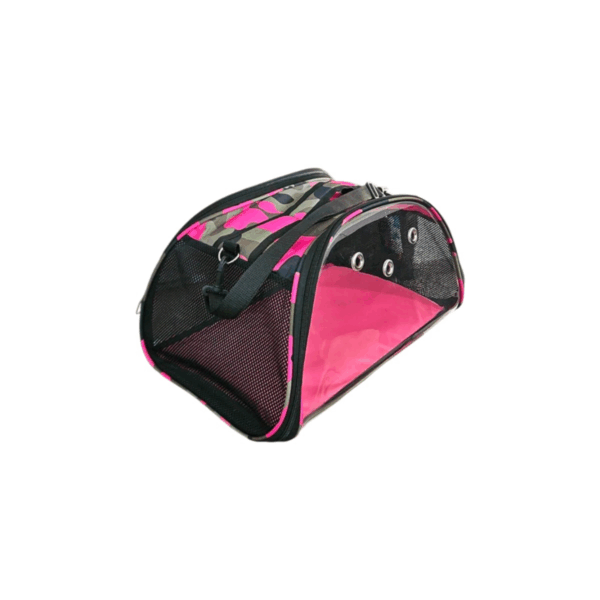 Camouflage Pink Pet Carrier – Practical And Breathable Comfort For Pets (28Cm Height × 30Cm Width × 48Cm Length)