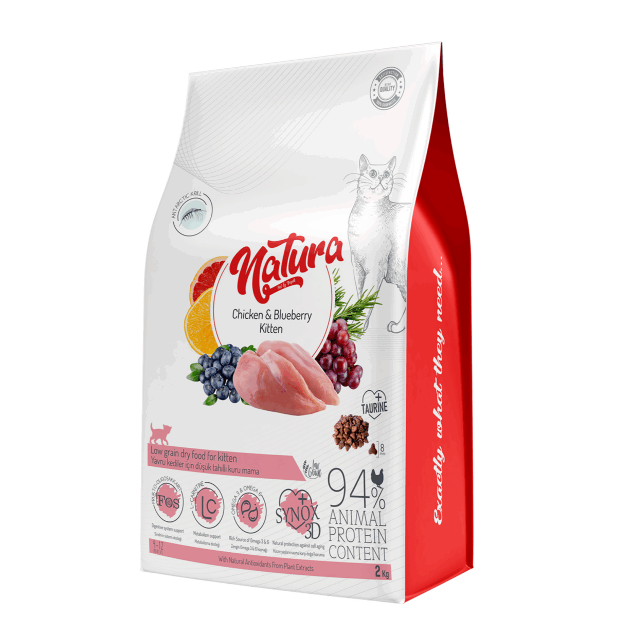 Natura Kitten Food – Chicken & Blueberry (2kg)