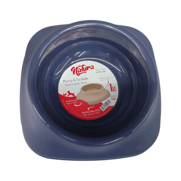 Natura Food & Water Bowl 2L CAPACITY With Rubber base to prevent slipping