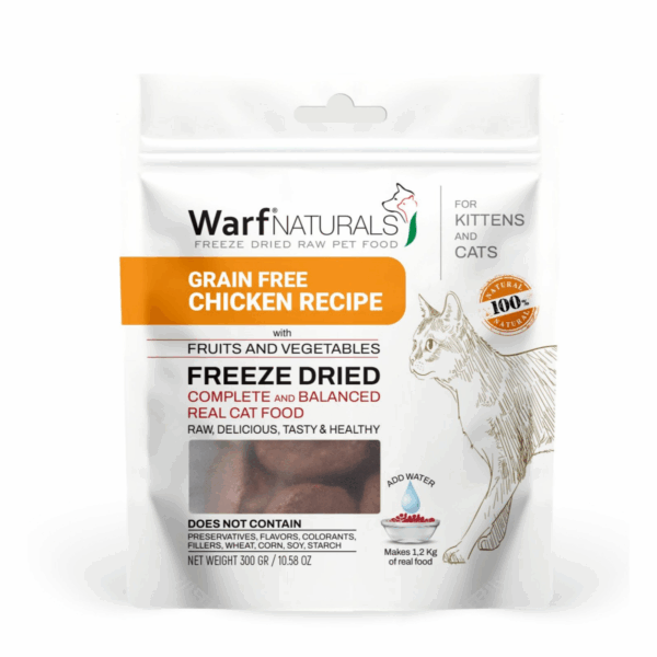 Freeze-Dried Cat Food – Chicken Recipe (300g, Grain-Free)