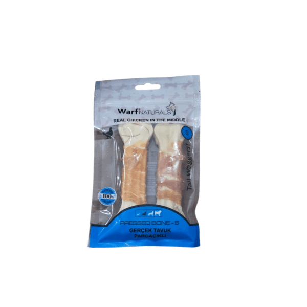 Warf Bone 2 Pieces Delicious Edible and Easy to Digest, Reduces Tartar Buildup, Rawhide 12.5cm, 115g