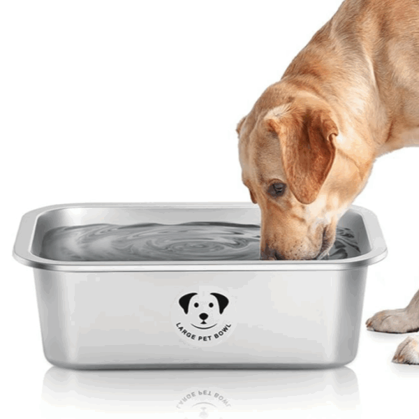 Stainless Steel pet Bowl High Capacity 1.25 Gallons
