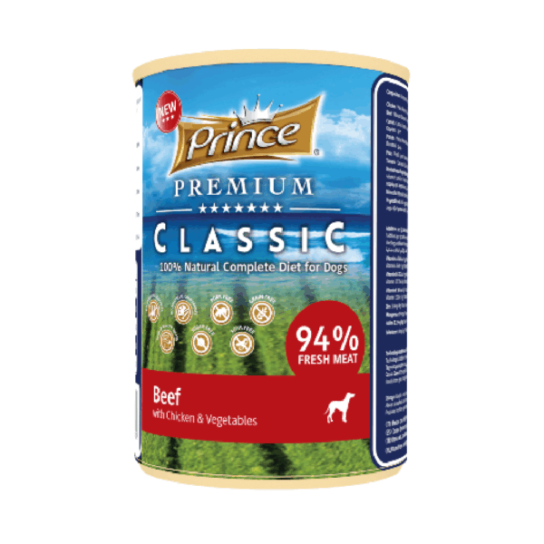 Prince Premium Beef With Chicken & Vegetable Dog Wet Food 400G