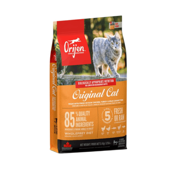 ORIJEN Dry Cat Food – High-Protein Formula with Chicken, Turkey & Fish for Vitality & Coat Health (1.8 kg)