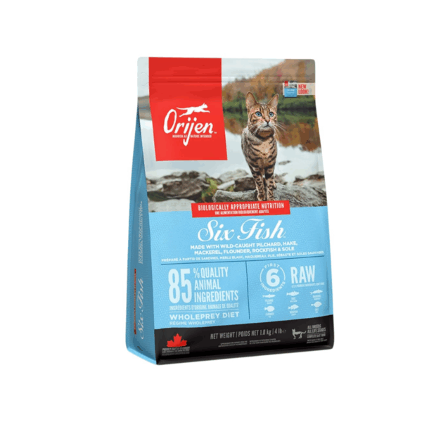 Orijen Dry Cat Food – 85% Premium Fish Protein with Sardine, Mackerel, Halibut & More (1.8 kg)