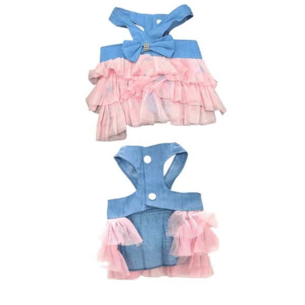 Pet Dress, Pink and Blue Small Size