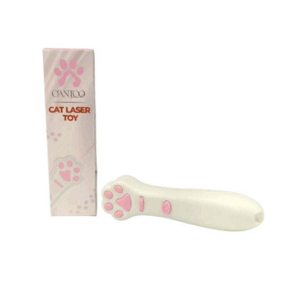 Fun Cat Laser Toy Paw-Shaped – Elegant white Color