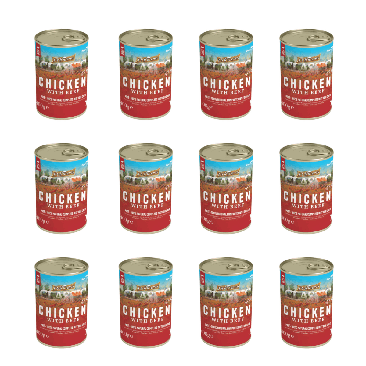 Princess Premium Beef With Chicken And Vegetable 400 G - 12 Pcs