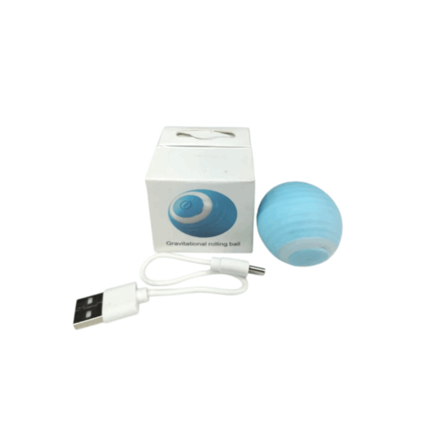 Interactive Gravity Rolling Ball for Pets – Blue
