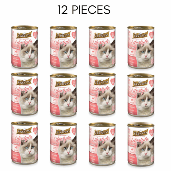 Princess Life Style Chunks With Salmon For Cat 405 G - 12 Pcs