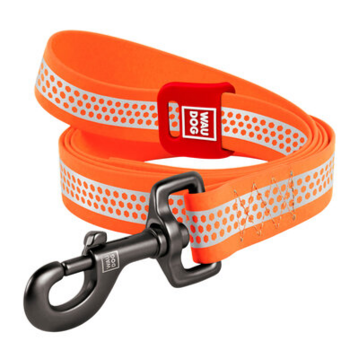 WAUDOG Waterproof dog leash, reflective, S, W 15 mm, L 122 cm orange