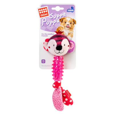 Dog toy Monkey with a squeaker, textile, rubber, 20 cm
