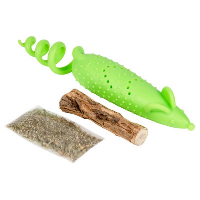 Refillable Catnip Cat toy Mouse rubber, 16,5 cm