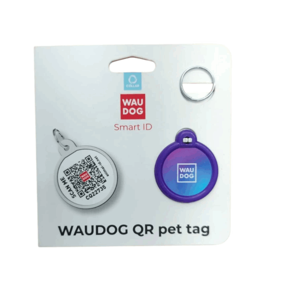 WAUDOG Smart ID metal pet tag with QR passport