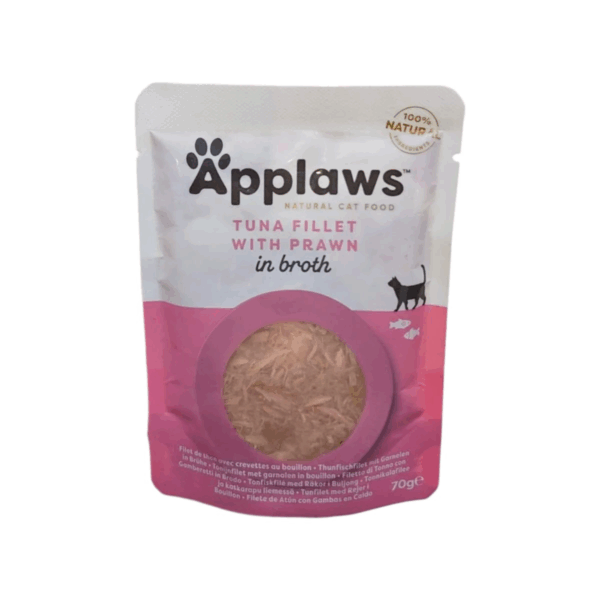 Applaws Natural Wet Cat Food Tuna & Prawn Fillet 70g – High-Protein Gourmet for Healthy Cats