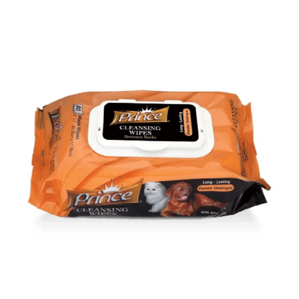 Prince Dander Destroyer Cleansing Wipes 80Pcs