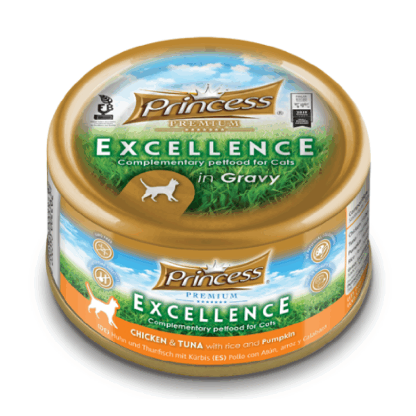 Princess Excellence Chicken & Tuna With Rice & Pumpkin Cat Wet Food 70G