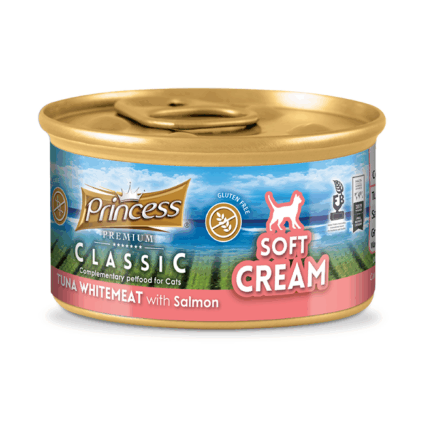 Princess Premium Soft Cream Tuna White Meat With Salmon Cat Wet Food 60G