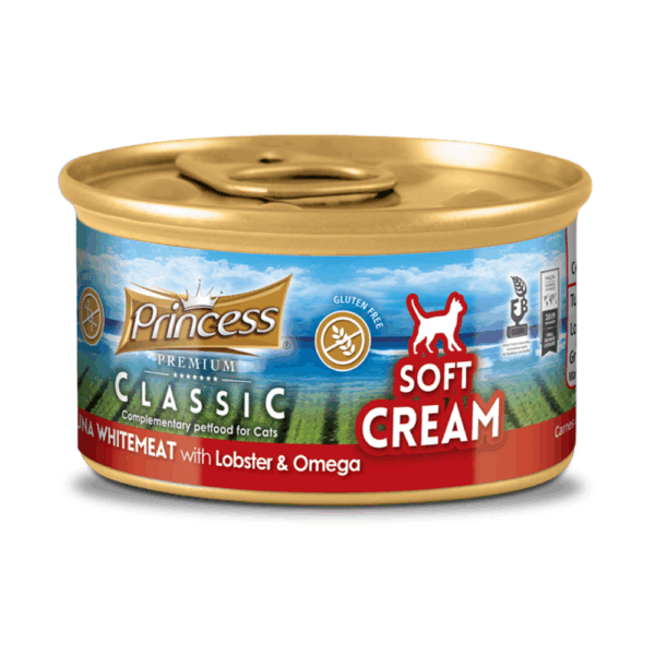 Princess Premium Soft Cream Tuna White Meat With Lobster & Omega Cat Wet Food 60G