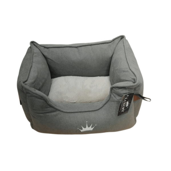Prince Luxury Bed, Grey Color, Small Size Length: 48 Cm – Width: 35 Cm – Height: 25 Cm